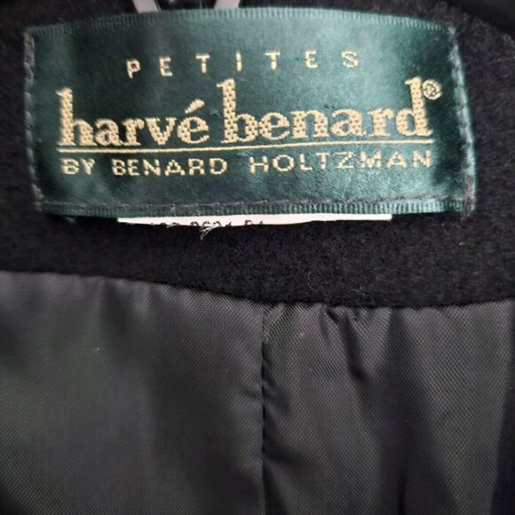 Harve Bernard Lined Wool Blazer Black Jacket Women's SIze 8 Petite EUC - Picture 5 of 5